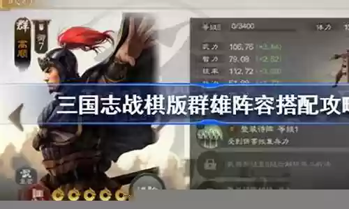 群雄阵容搭配前期攻略插图
