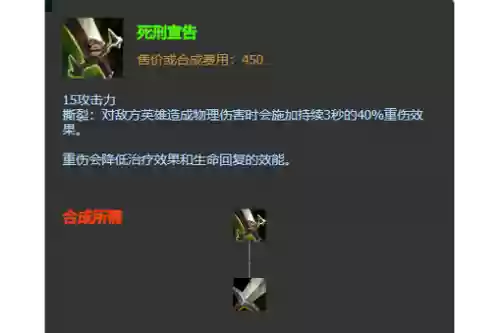 死刑宣告装备效果插图