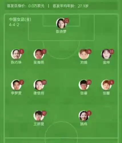 女足先发阵容插图