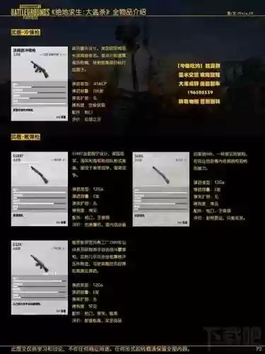 大逃杀武器装备栏，大逃杀武器配件插图1