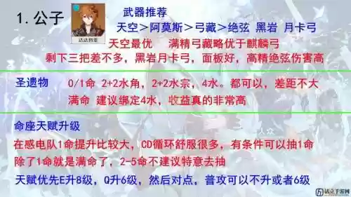 原公子阵容搭配，原神 公子队伍搭配插图1