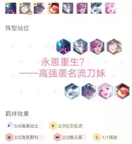 刀妹强袭阵容搭配，刀妹强袭阵容搭配图插图