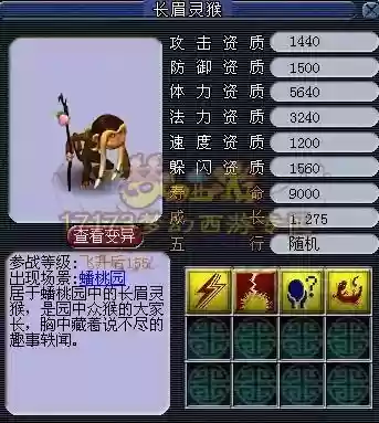 梦幻西游2长眉灵猴，梦幻西游长眉灵猴套装加多少魔力插图
