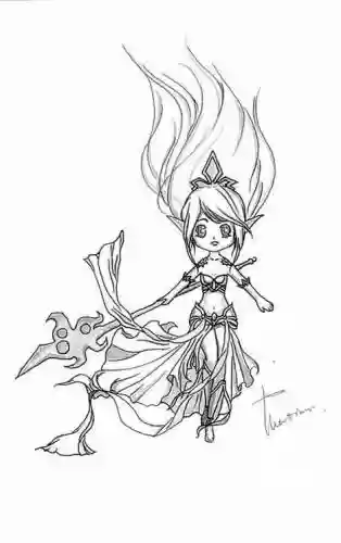 风女迦娜攻略，风女迦娜简笔画插图1