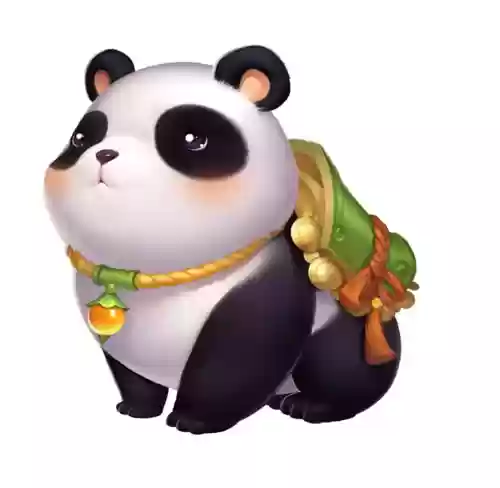 梦幻西游大熊猫和粉泡泡，梦幻西游熊猫玩偶插图
